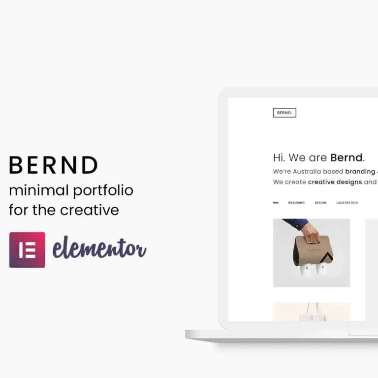 Bernd – Minimal WordPress Portfolio Theme