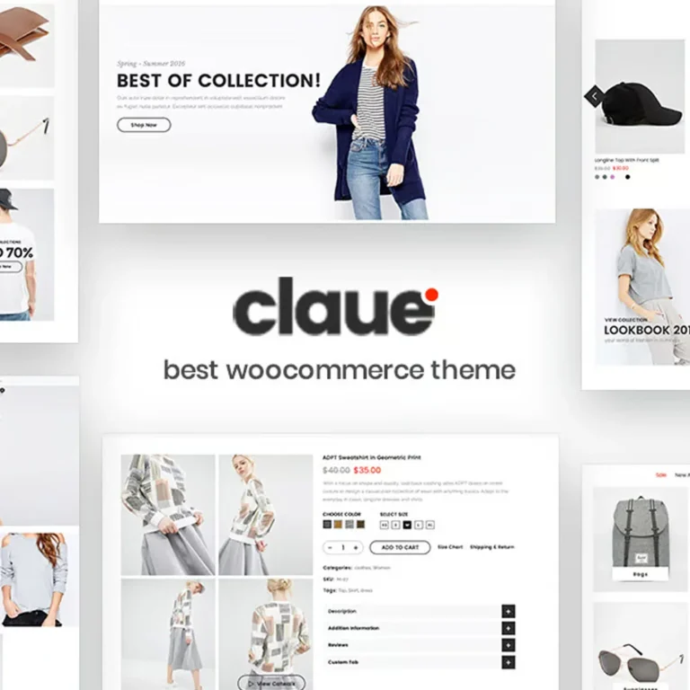 Claue – Clean, Minimal Elementor WooCommerce Them