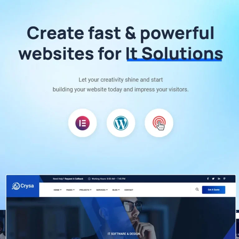 Crysa – Technology & IT Solutions WordPress Theme