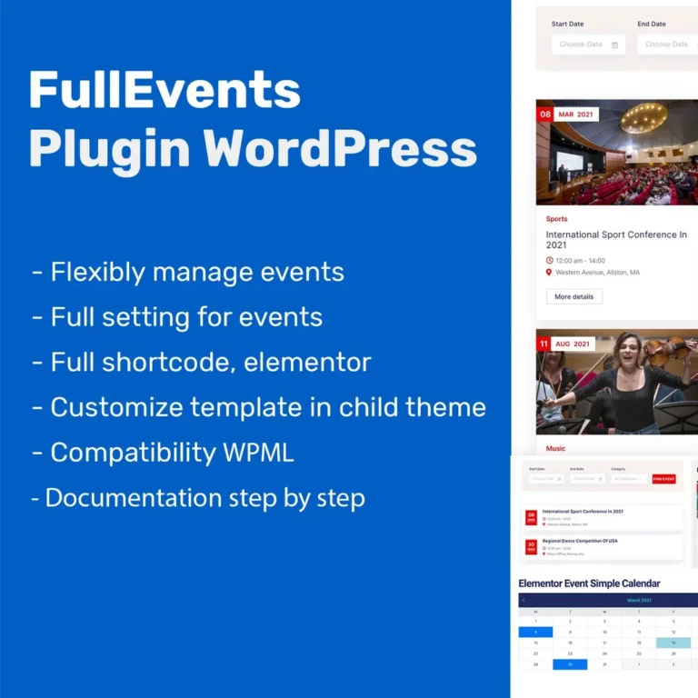 Event Plugin WordPress – FullEvents