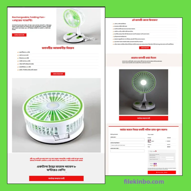 Folding table fan – Cartflows Landing Page